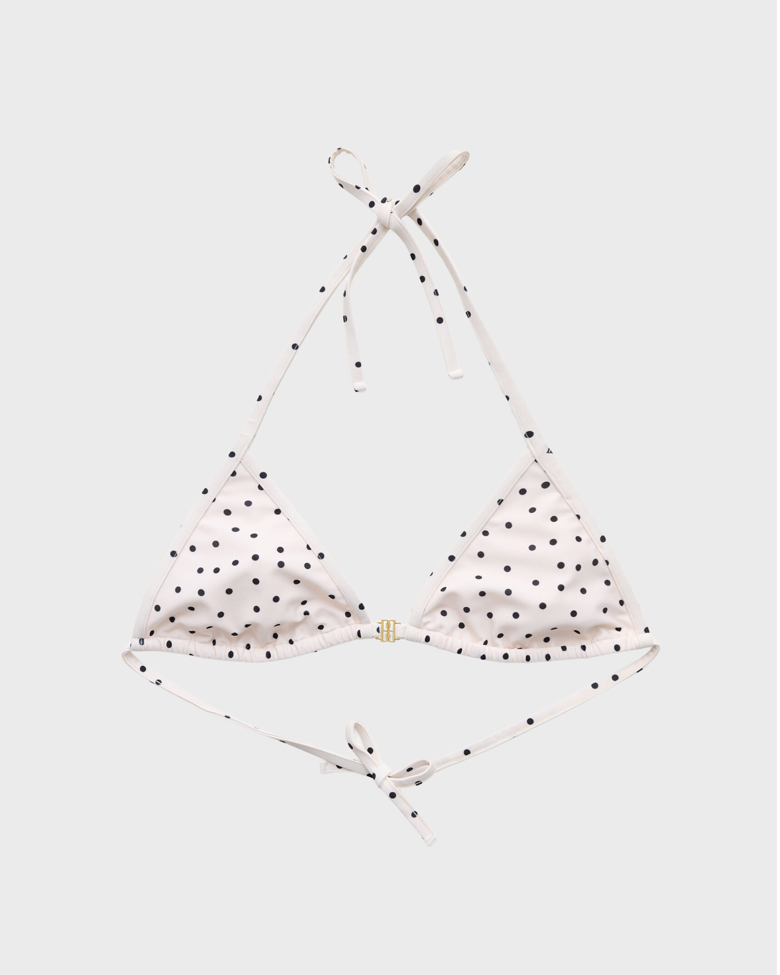 By Malene Birger Women's Creme,Svart Bikini Top Astrida Triangle Creme/Svart L