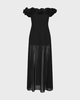 ROTATE  Klänning Crepe Maxi Flower Black 36