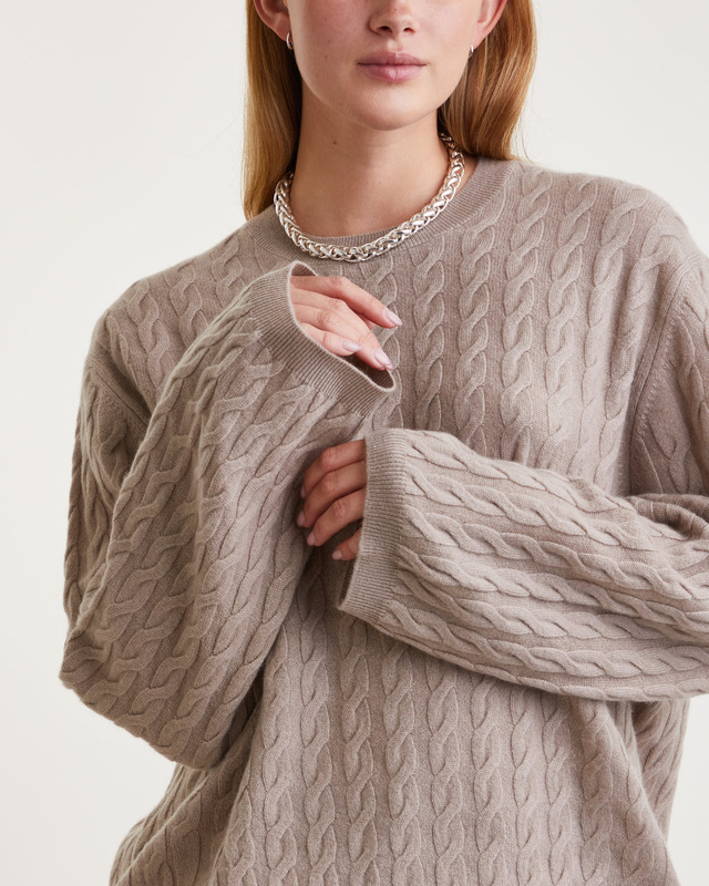 Allude Sweater Roundneck Pullover Cashmere Grå XL