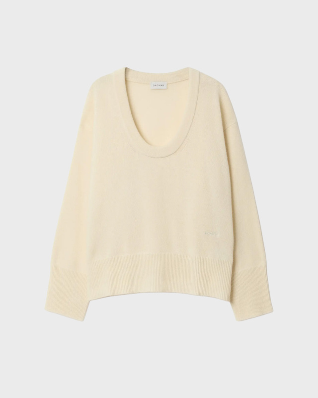 Dagmar Sweater Soft Wool Scoop Knit Cream S