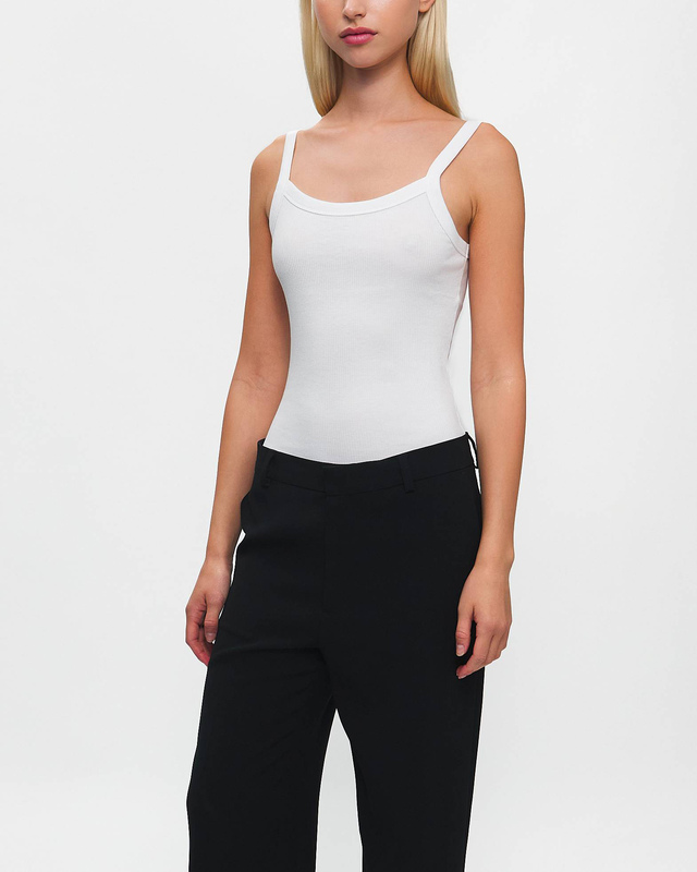 Filippa K Top Fine Rib Singlet White M