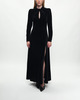 Ganni Dress Velvet Jersey Long Black 40