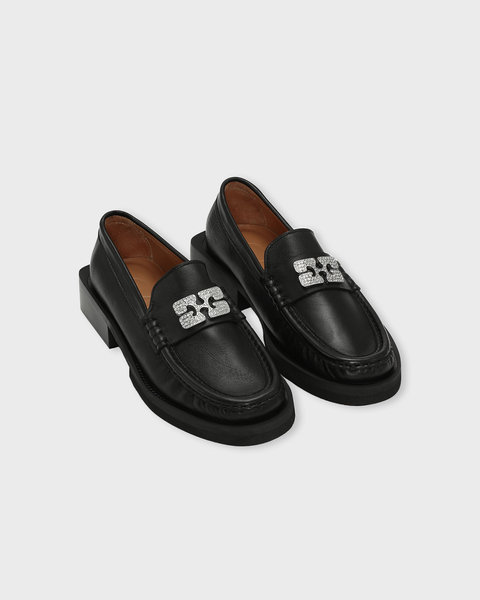Loafer Rhinestone Logo Black 1