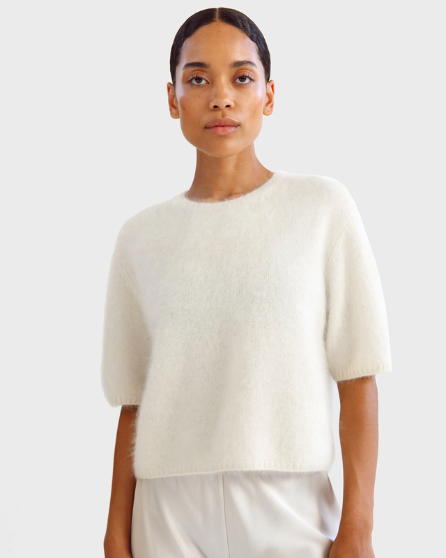 Almada Label  Cashmere T-Shirt Fei Brushed Creme XS