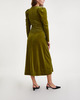 GANNI Klänning Velvet Jersey Gathered Grön 34