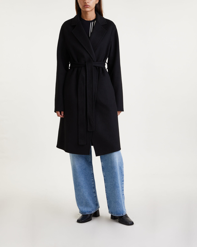 Joseph Kappa Cenda Long-Dbl Face Cashmere Svart 42