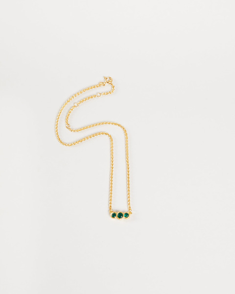 Trio Necklace Icons  Guld/grön ONESIZE 2
