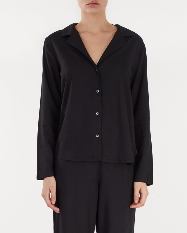 Calvin Klein Skjorta L/S V-NECK Svart XS