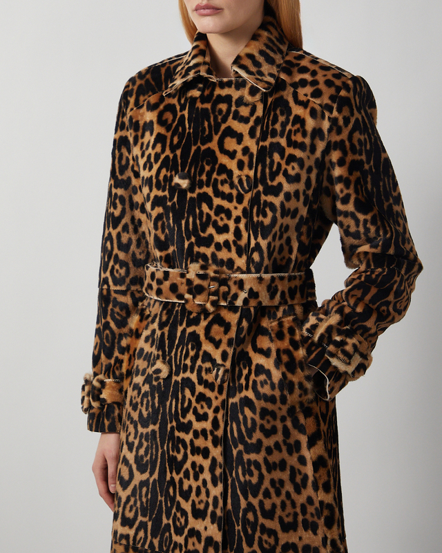 Nour Hammour Coat Tate Leopard Ponyhair Leopard FR 36 (EUR 34)