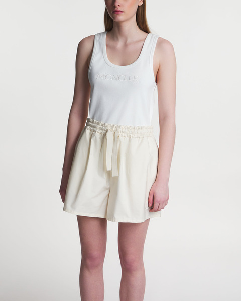 Top Embroidered Logo Canotta Offwhite 1