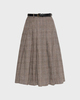 Self-Portrait Skirtl Midi Check Pleated Brun UK 14 (EUR 42)