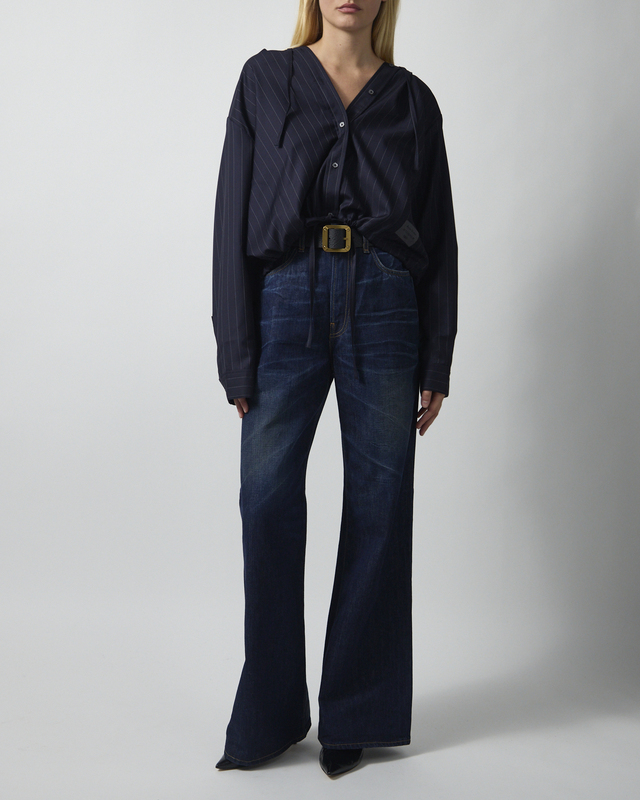 Acne Studios Skjorta Button-up Wool Overshirt Navy 34