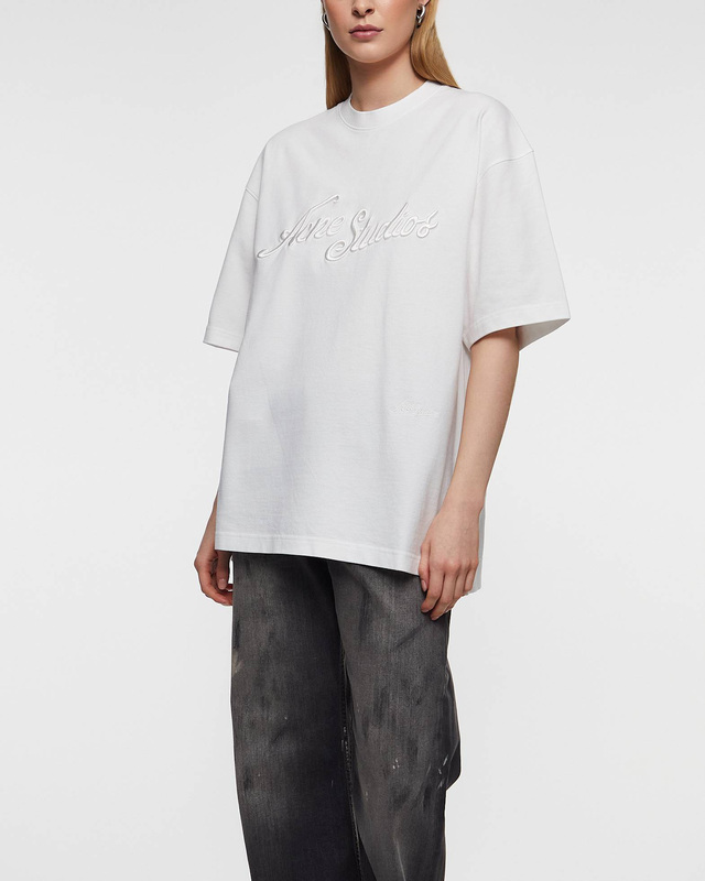 Acne Studios T-Shirt Logo Relaxed Fit  Vit XXS