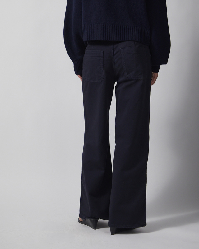 Wakakuu Icons Byxor Flared Cotton Navy S