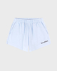 Sporty & Rich Shorts Serif Logo Embroidered Disco Light Blue L
