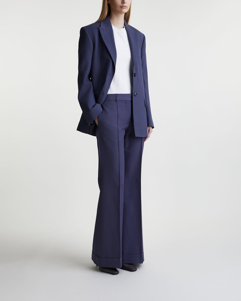 Trousers Tailored Flared Mid blue  1