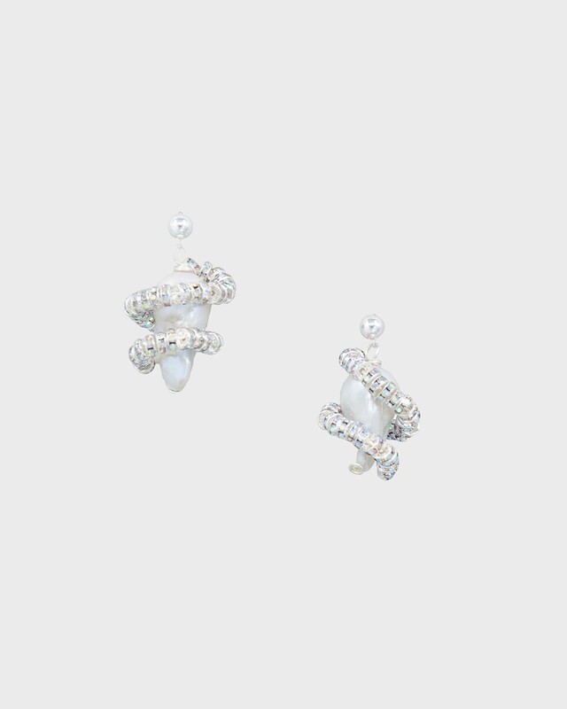 Pearl Octopuss.y. La Lune Earrings Silver ONESIZE