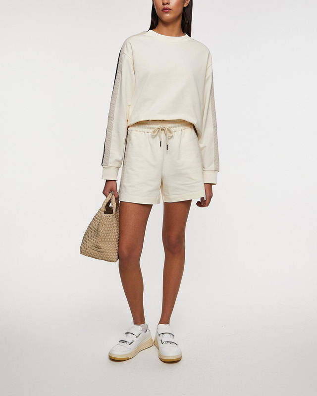 Moncler Sweatshirt Crochet Accent Cotton Natural M