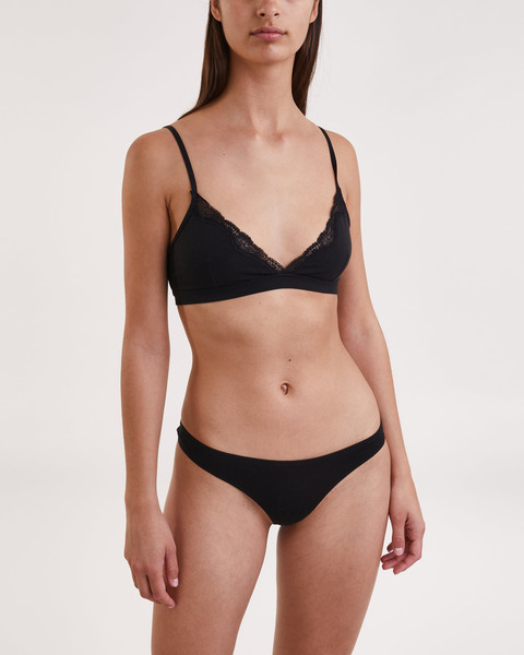 Trosor Organic Thong Svart 2