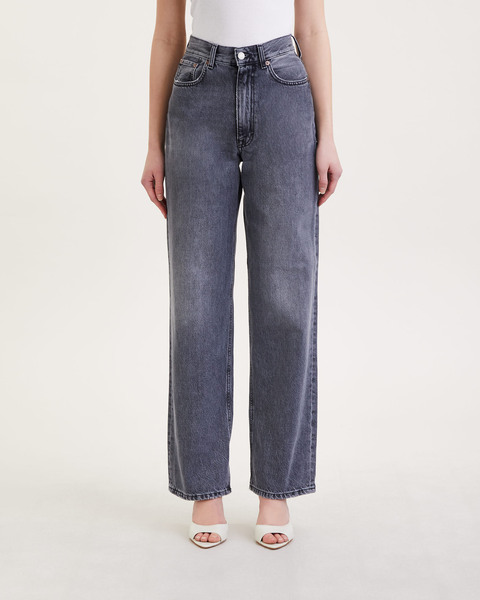 Jeans Wide Leg Denim Grå 1