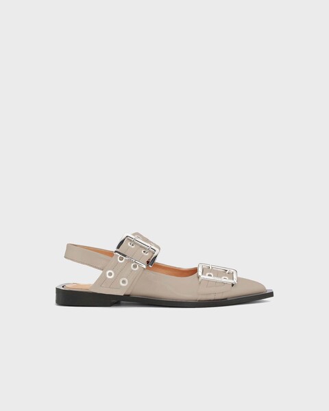 Ballerina Feminine Buckle Naplac Taupe 1
