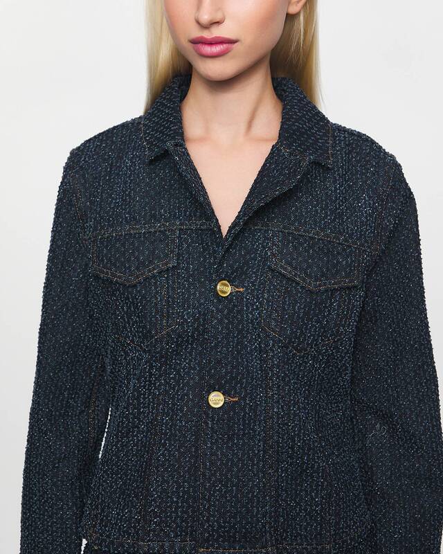 Ganni Blazer Fluffy Denim Denim 38