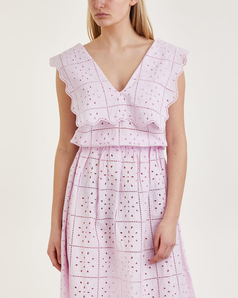 Top Broderie Anglaise Rhythm Collar Rosa 1