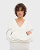 Dagmar Genser Relaxed V-Neck Knit White M