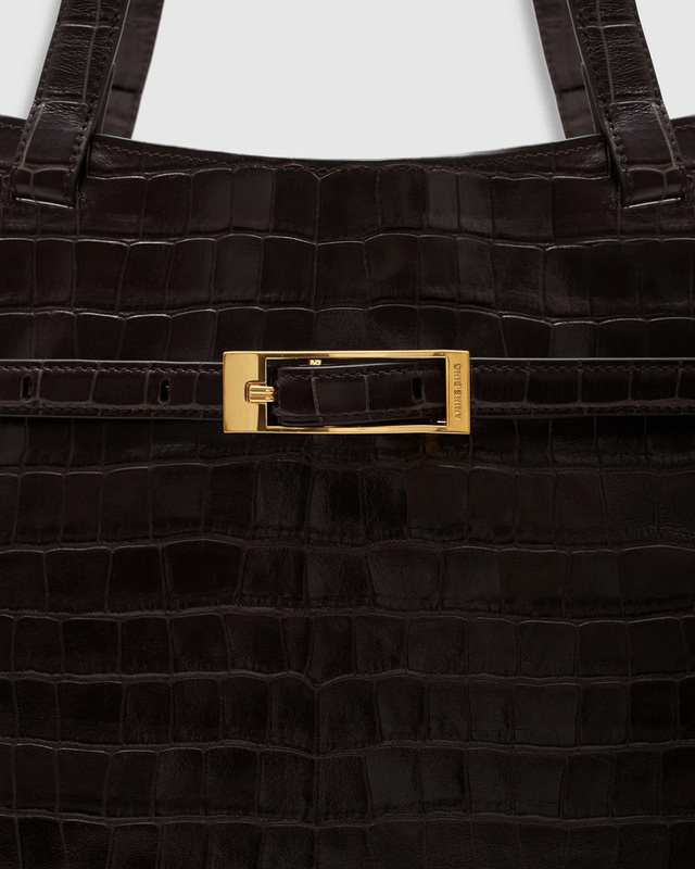 Anine Bing Shoppingtaske Elly Embossed Mørkebrun ONESIZE