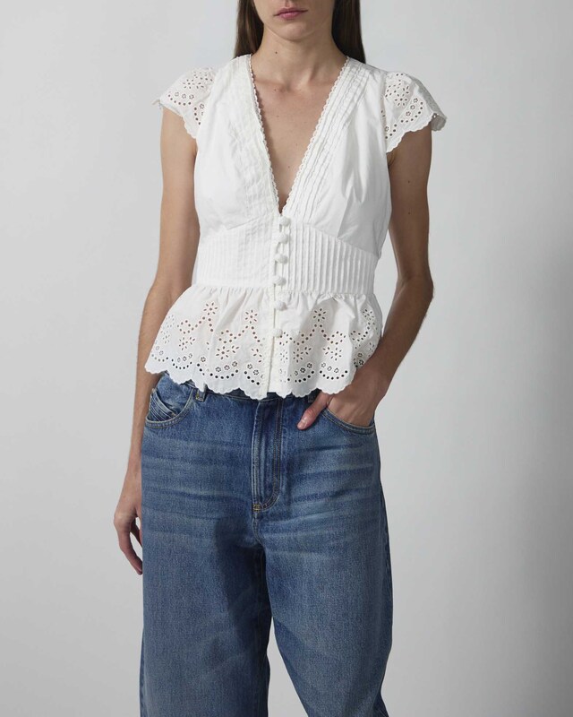 FARM Rio Blus Embroidery Offwhite XS