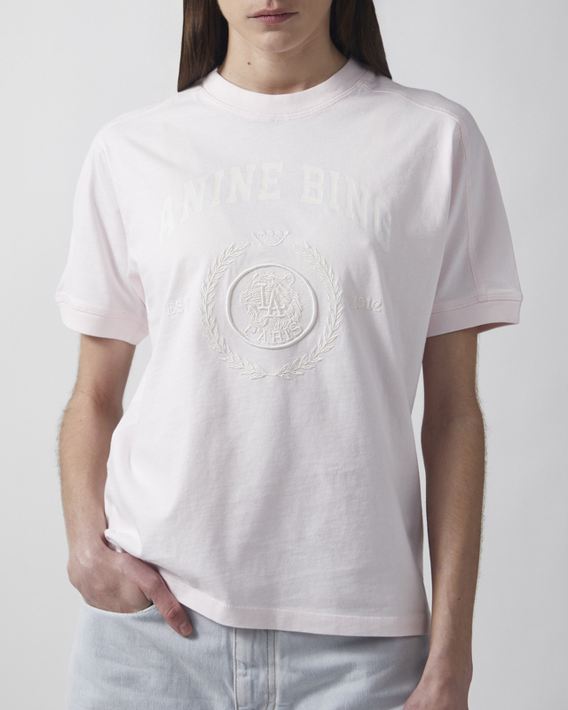Anine Bing T-shirt Jaylin Collegiate Light pink S