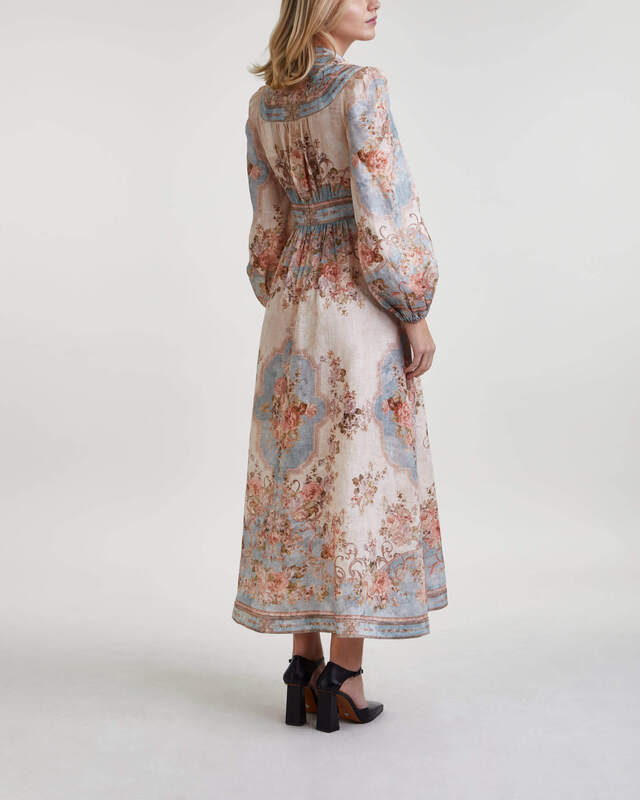 Zimmermann Dress August Plunge Midi Skye blue 0 (XS-S)