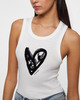 Acne Studios Top Heart Logo White S