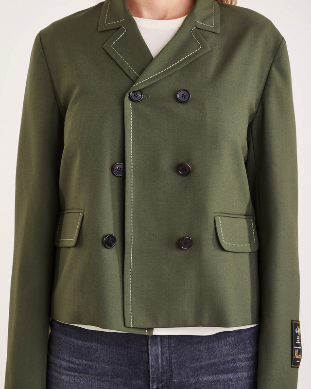 Marni Jacket Double-Breasted Wool  Grön IT 40 (EUR 34)