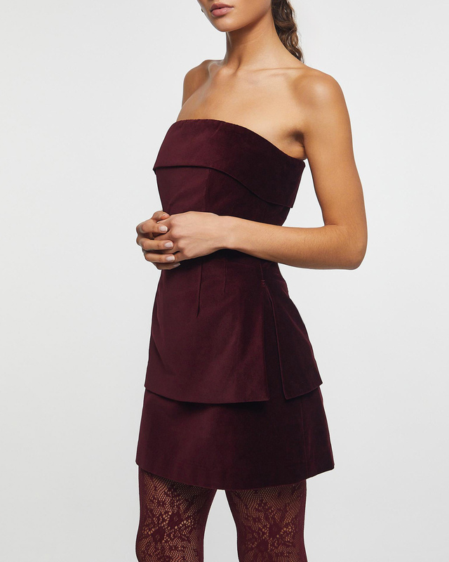 Wakakuu Icons Topp Acha Velvet Burgundy  M