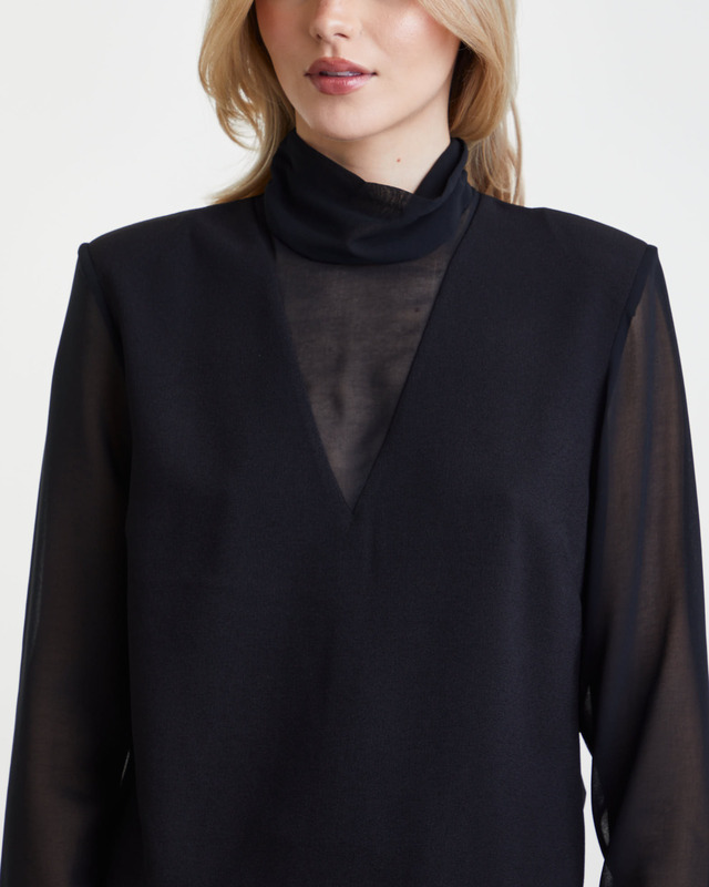 DANTE6 Top D6Rapallo Contrast Sheer Raven 1 (XS)