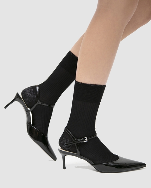 Socks Mrs Chic Ribbed Black 1