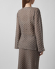 Malina Cardigan Ayla Pointelle Knitted Taupe XS