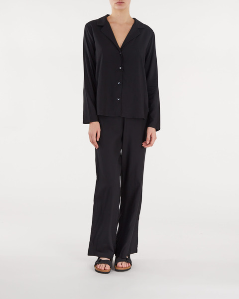 Shirt L/S V-NECK Svart 2
