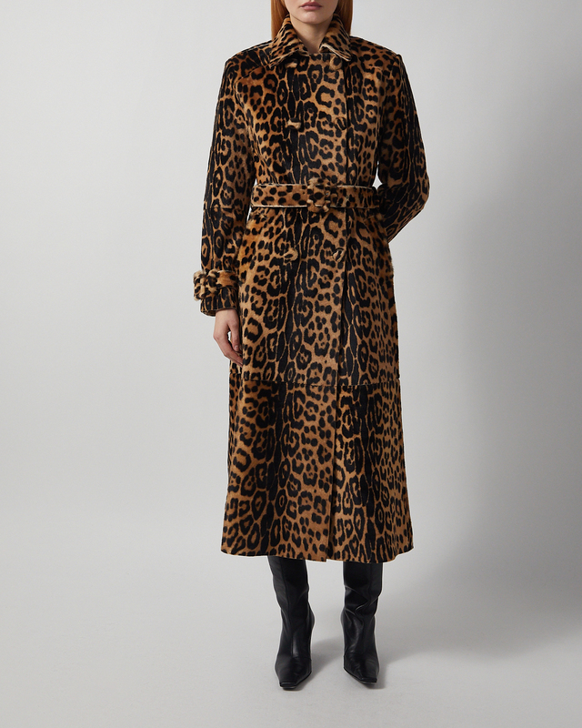 Nour Hammour Coat Tate Leopard Ponyhair Leopard FR 36 (EUR 34)