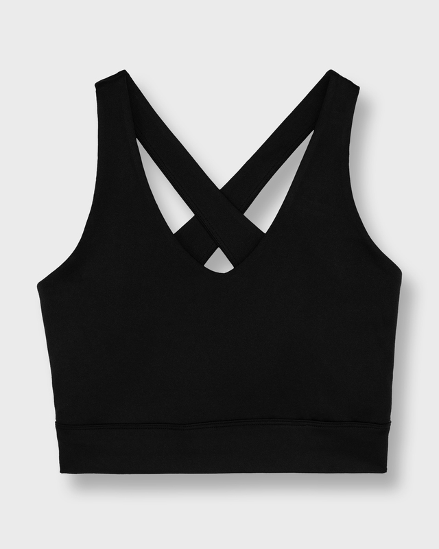 Sisterly tribe Top Softsculpt V-neck Cross Back Black M