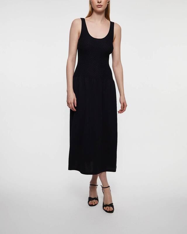 Theory Klänning Texture Midi Svart M