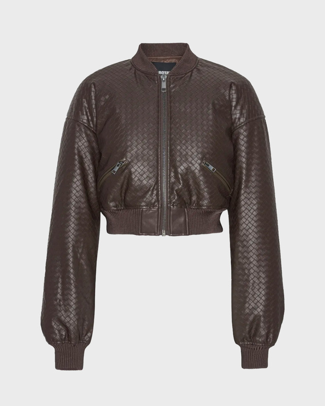 ROTATE Birger Christensen Jacket Cropped Puffer Brun 38