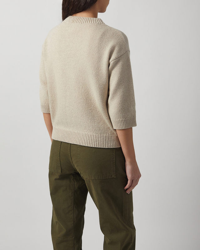 Wakakuu Icons Top Apex Wool Cashmere Oyster XS