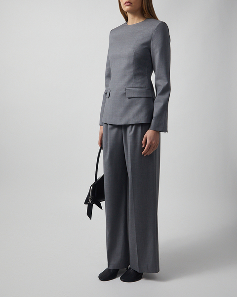 Blus Athina Tailored Long Sleeve Grå 2