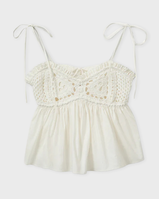 The Garment Top Kirsten Crochet White UK 12 (EUR 40)