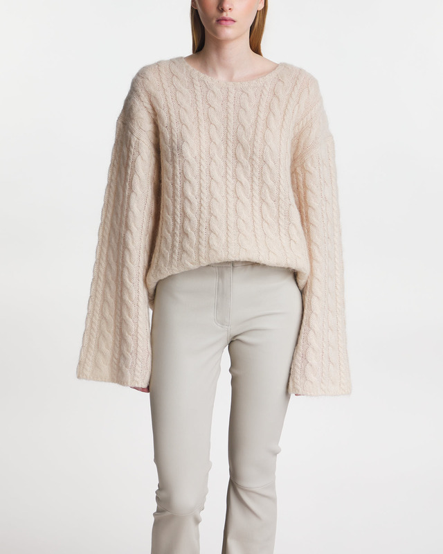 By Malene Birger Sweater Cierra Cable Knit Oyster XL
