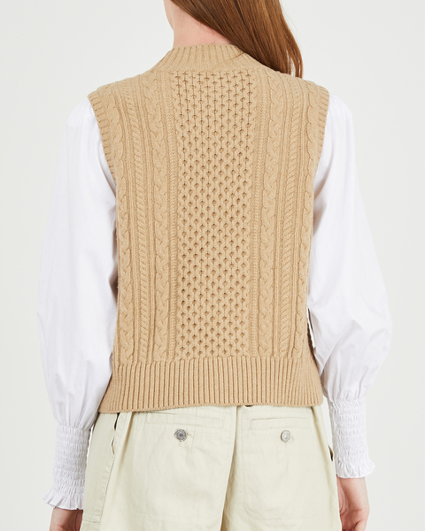 Sweater Melanie Cable Stitch Turtleneck Camel 2