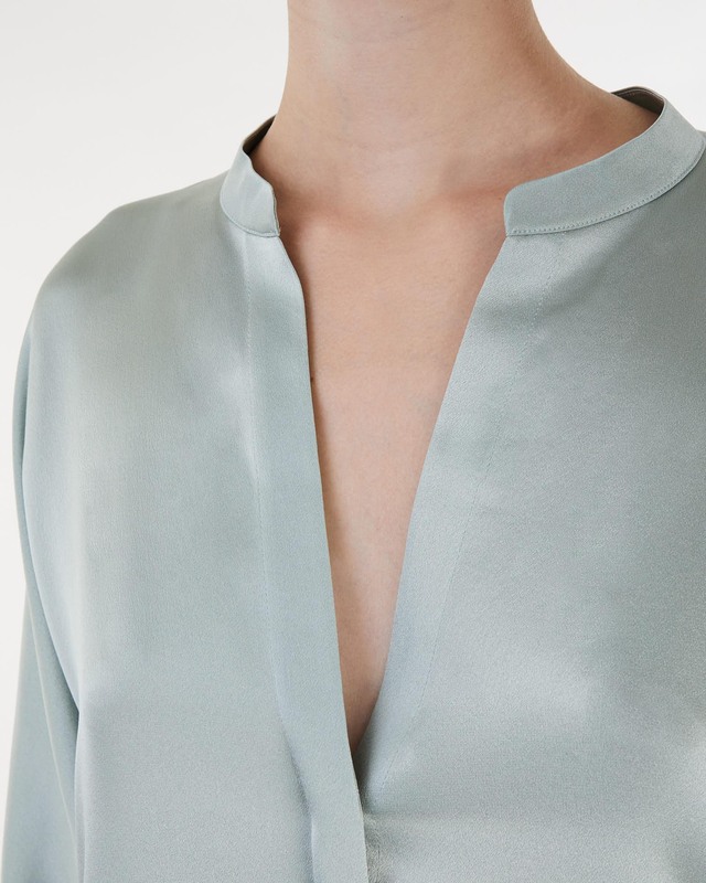 Vince Blouse Bandcollar Mint M