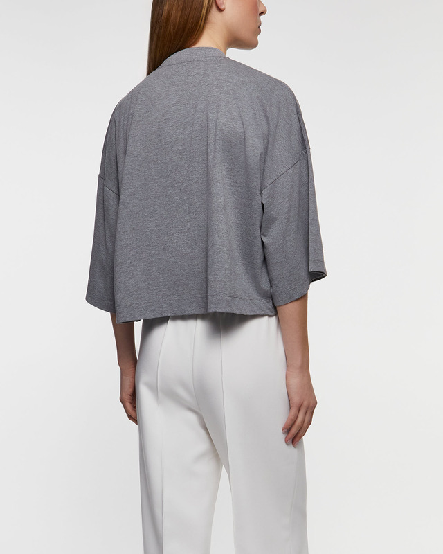 Wakakuu Icons T-shirt Oversized Cropped Grå L